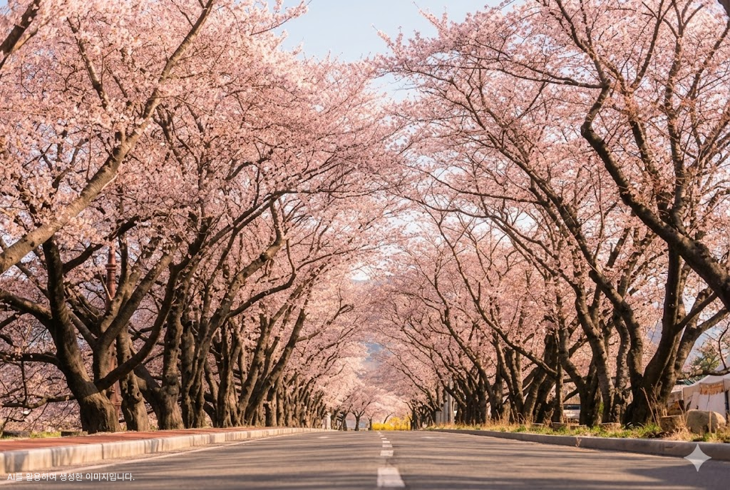 경주-벚꽃개화시기-경주-벚꽃-명소-추천-흥무로-벚꽃길