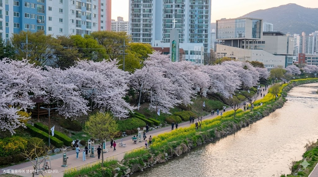 부산-벚꽃개화시기-부산-벚꽃-명소-추천-온천천시민공원